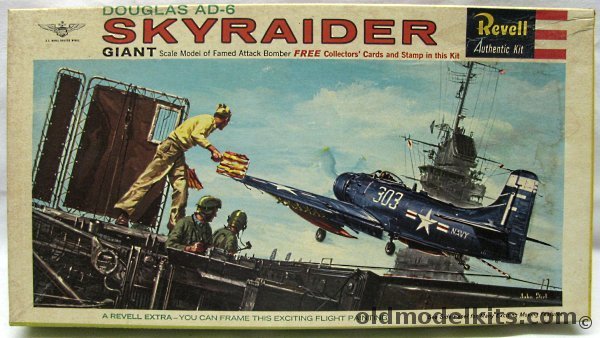 Revell 1/40 Douglas AD-6 Skyraider (AH-1) Navy Attack Aircraft - US Naval Aviation Wings Issue, H260-300 plastic model kit